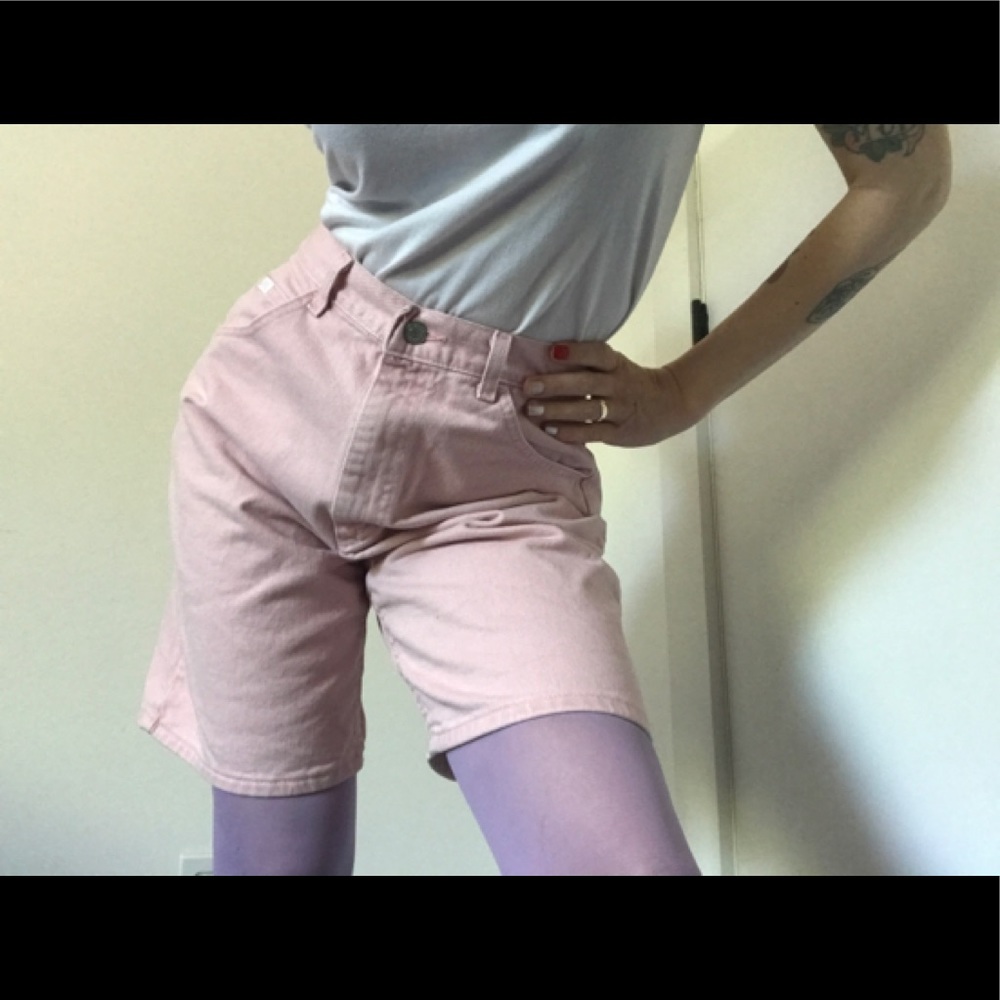 Lee Vintage Mom Bermuda Shorts Pastel Pink RARE!
